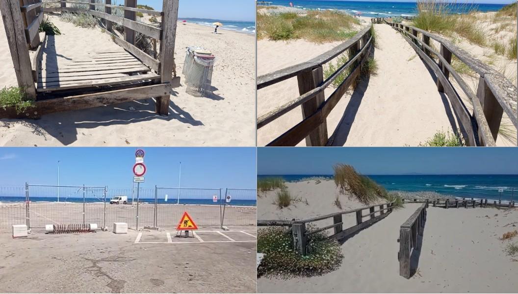 Strade e passerelle invase dalla sabbia: ecco le spiagge off limits