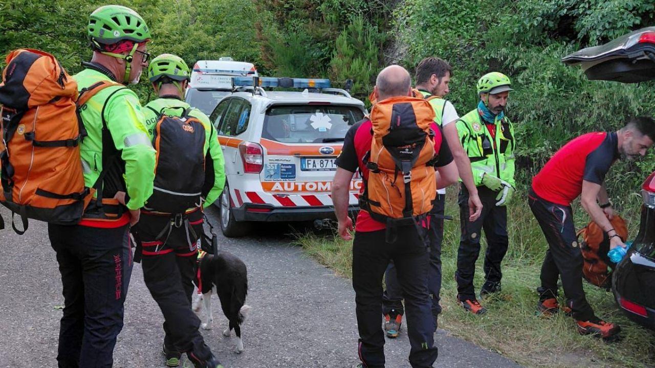 Un momento delle ricerche