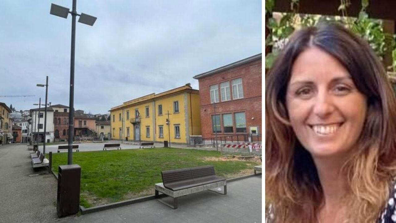 La piazza di Barga e la sindaca Campani