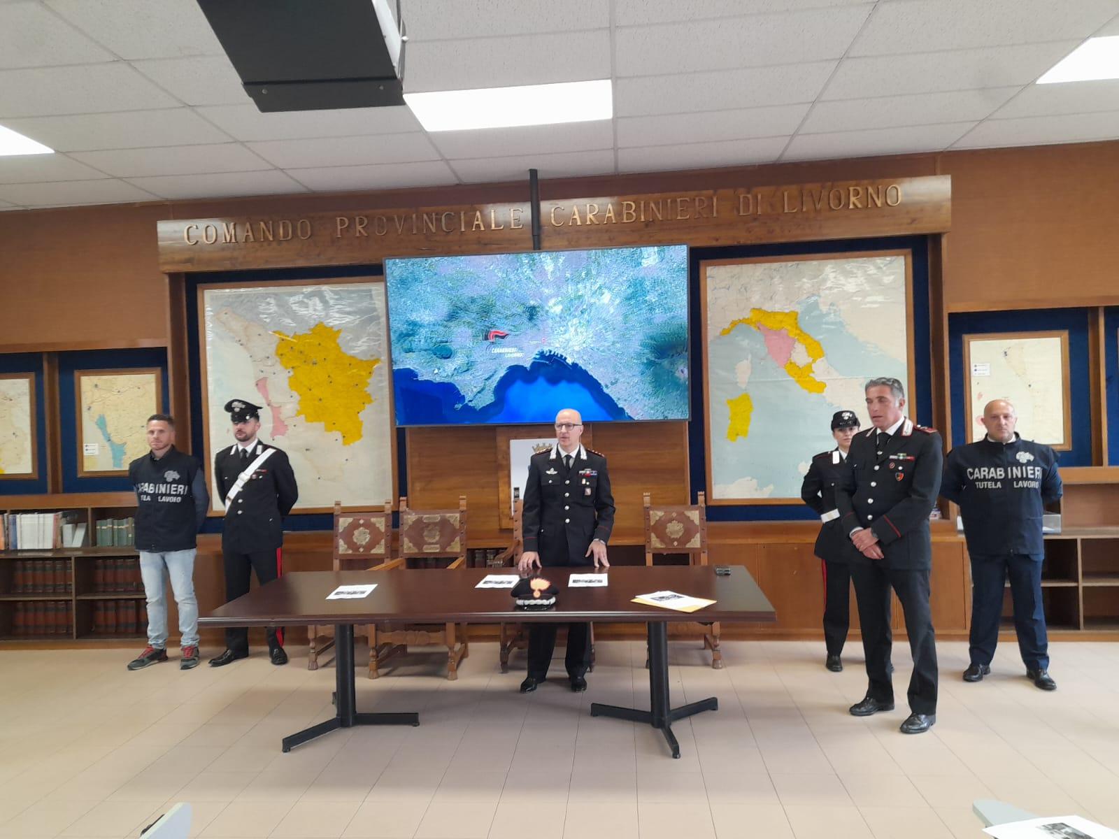 La conferenza stampa dell'Arma