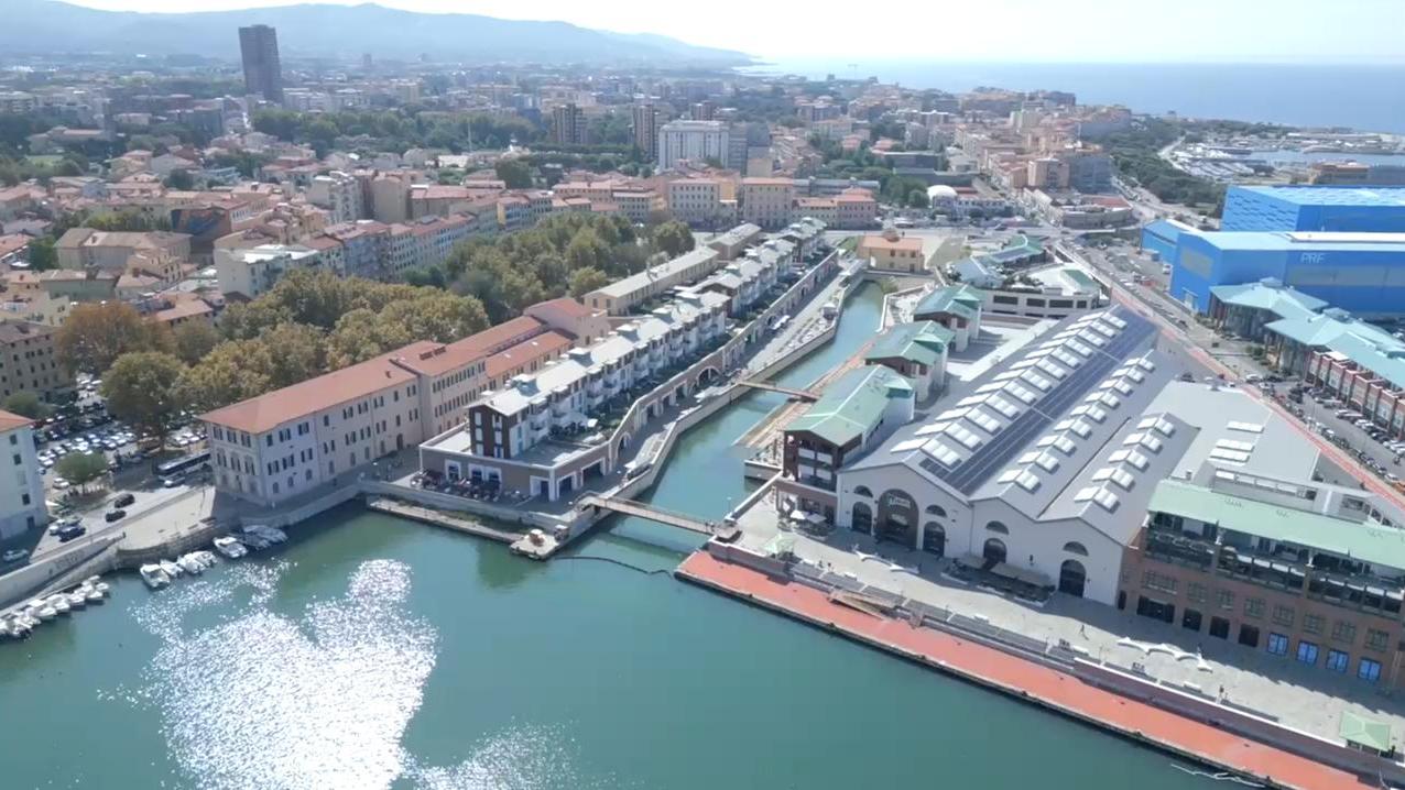 Una veduta dall’alto del complesso di Porta a Mare