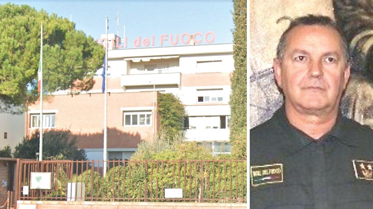 Il comando dei vigili del fuoco di Livorno e Giuseppe Mazzotta, il dirigente arrestato