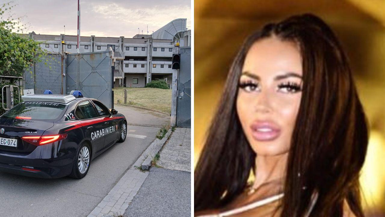 
	I carabinieri davanti al palazzo di giustizia a Prato e Maria Denisa Adas

