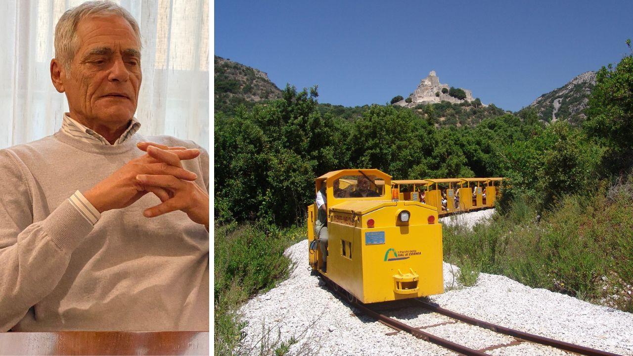 
	Lorenzo Banti, sindaco di Campiglia dal 1985 al 1999 e uno scorcio del parco archeominerario di San Silvestro

