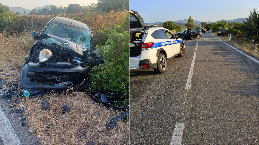 Incidente frontale sulla Olbia-Loiri: feriti madre e due figli piccoli