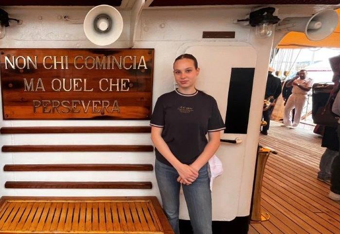 Dodici giorni sull’Amerigo Vespucci, si realizza il sogno della 17enne reggiana Margherita Ferrari