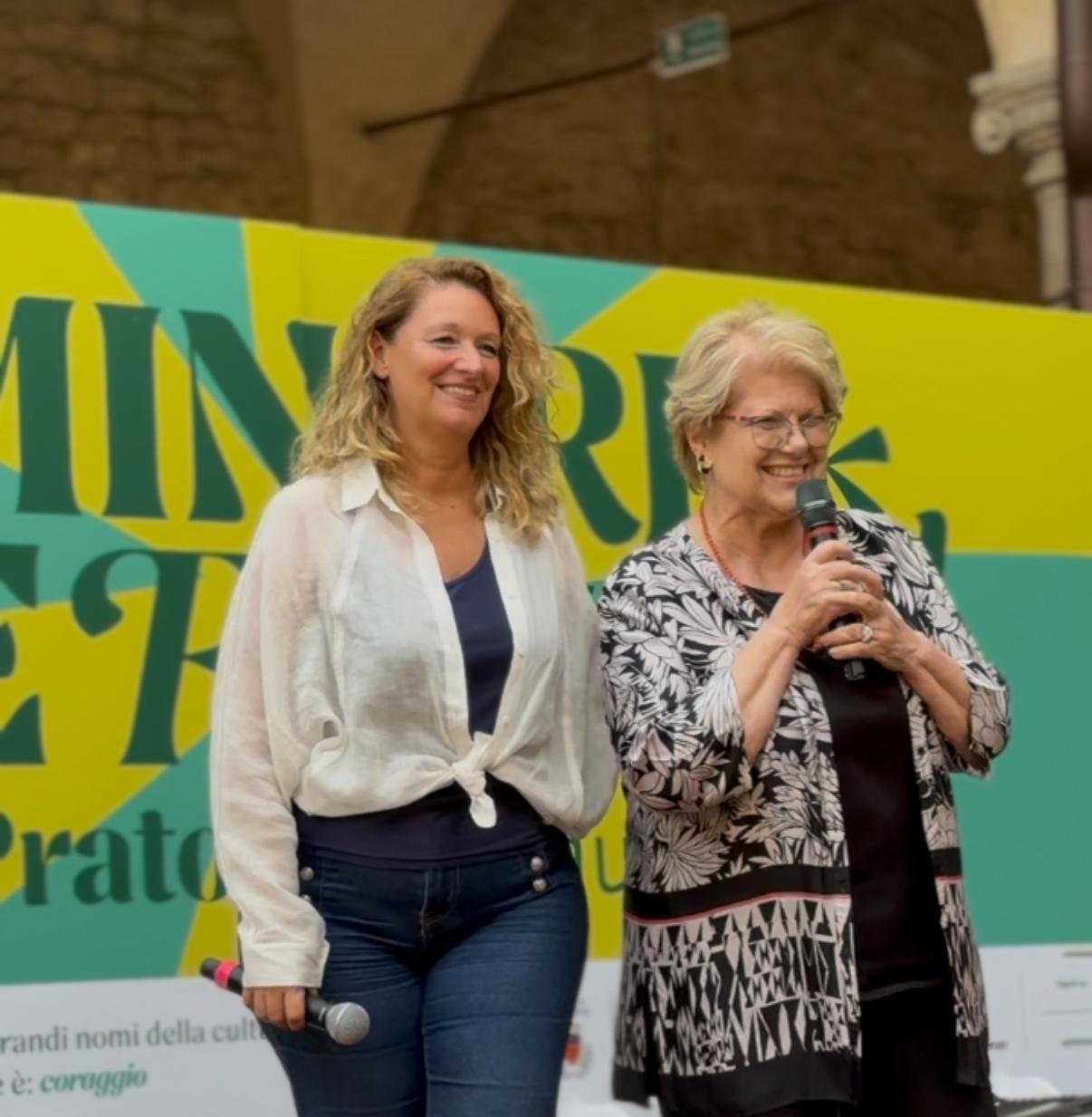 
	Ilaria Bugetti e Diana Toccafondi sul palco di "Seminare idee"

