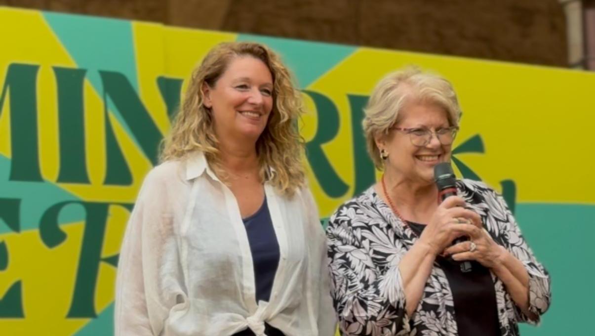 Ilaria Bugetti e Diana Toccafondi sul palco di "Seminare idee"