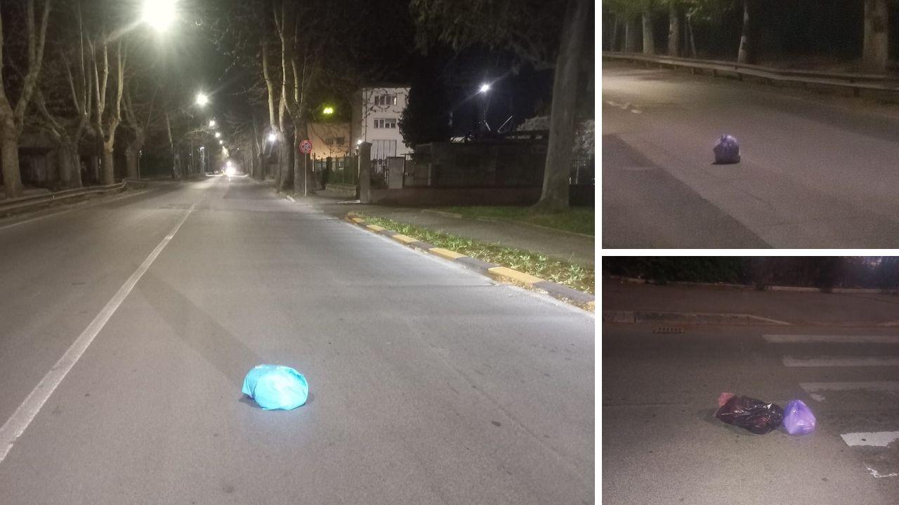 Tre dei "lanci" della donna