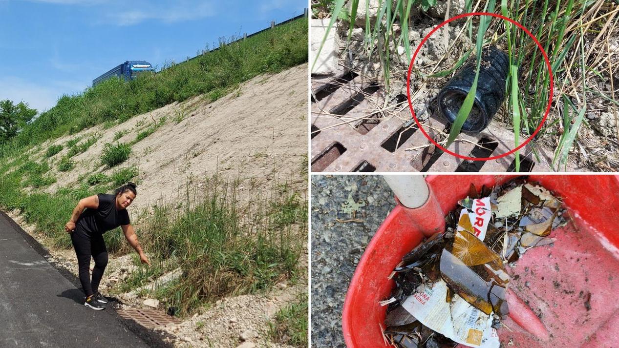 Piovono rifiuti dal cavalcavia della Vignolese sull’A1, minaccia continua sulle teste dei residenti: «Vola di tutto, rischiamo la vita»