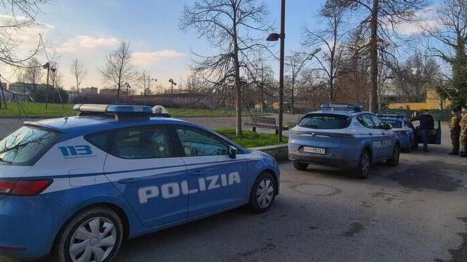 Polizia ed esercito al parco Novi Sad
