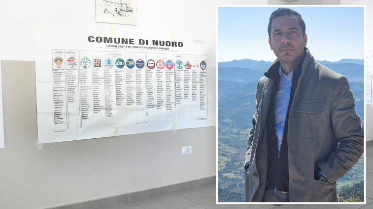 Un seggio elettorale ed Elia Carai