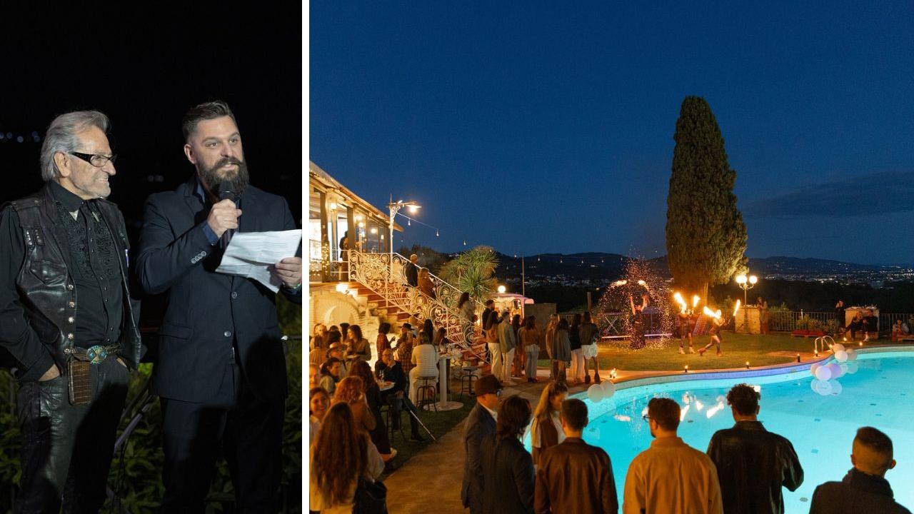 Valerio e Nicholas Giuntoli, a dx la festa agli Amici del Colle