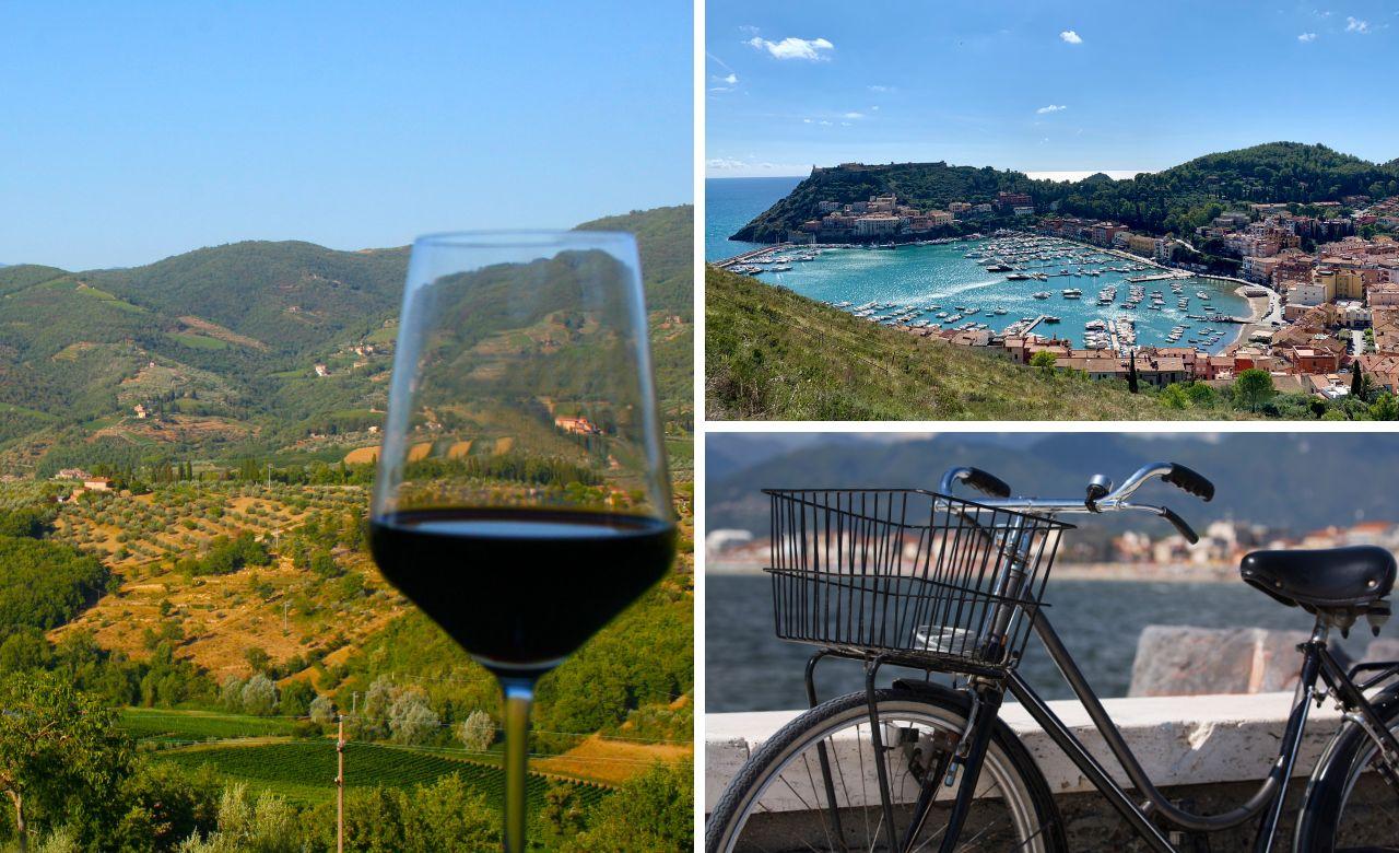 
	Da sx le colline del Chianti, Porto Ercole e Forte dei Marmi

