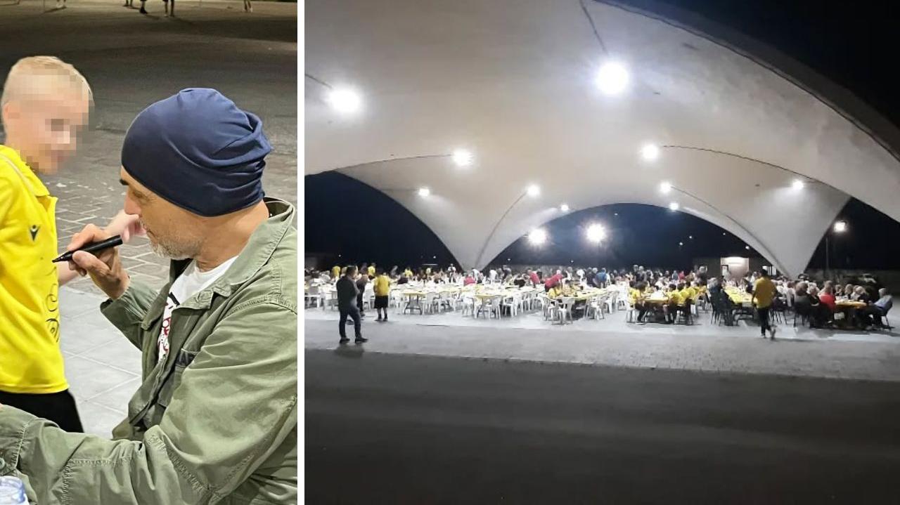 Luciano Spalletti alla cena dell'Avane (foto Fb Asd Avane)