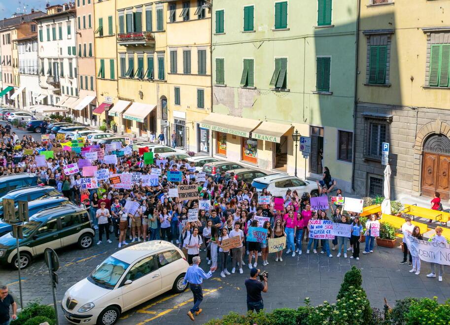 
	La protesta degli studenti nel giugno 2022 (foto Nucci)

