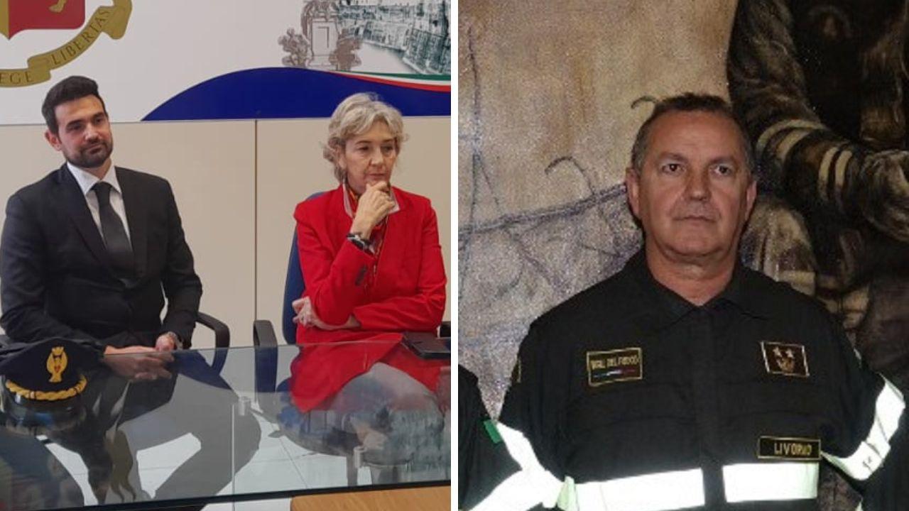 Il dirigente della Squadra mobile di Livorno Riccardo Signorelli. la questora Giusy Stellino. A destra Giuseppe Mazzotta