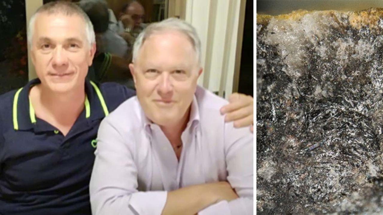 
	Carlo Gini e Francesco Guelfi, a dx il nuovo minerale ginelfite

