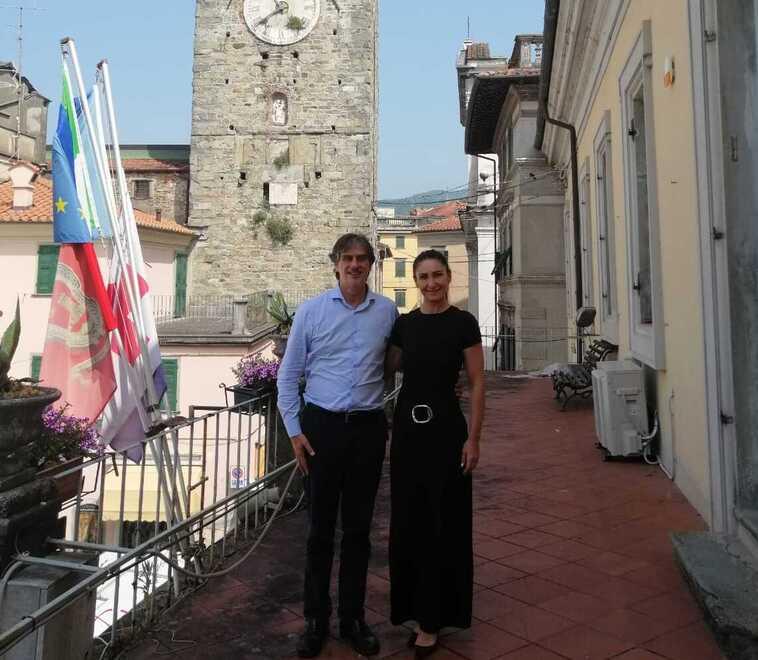 L'artista col sindaco
