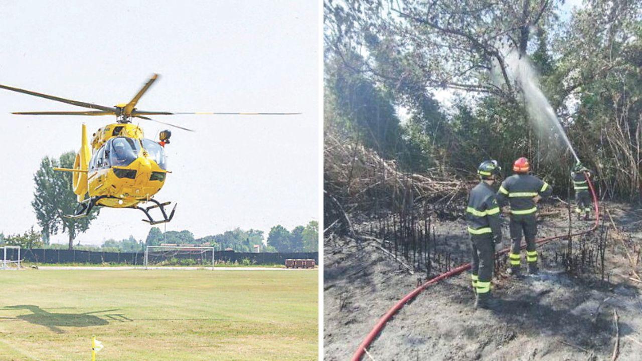 I soccorsi e i vigili del fuoco (foto Nucci)