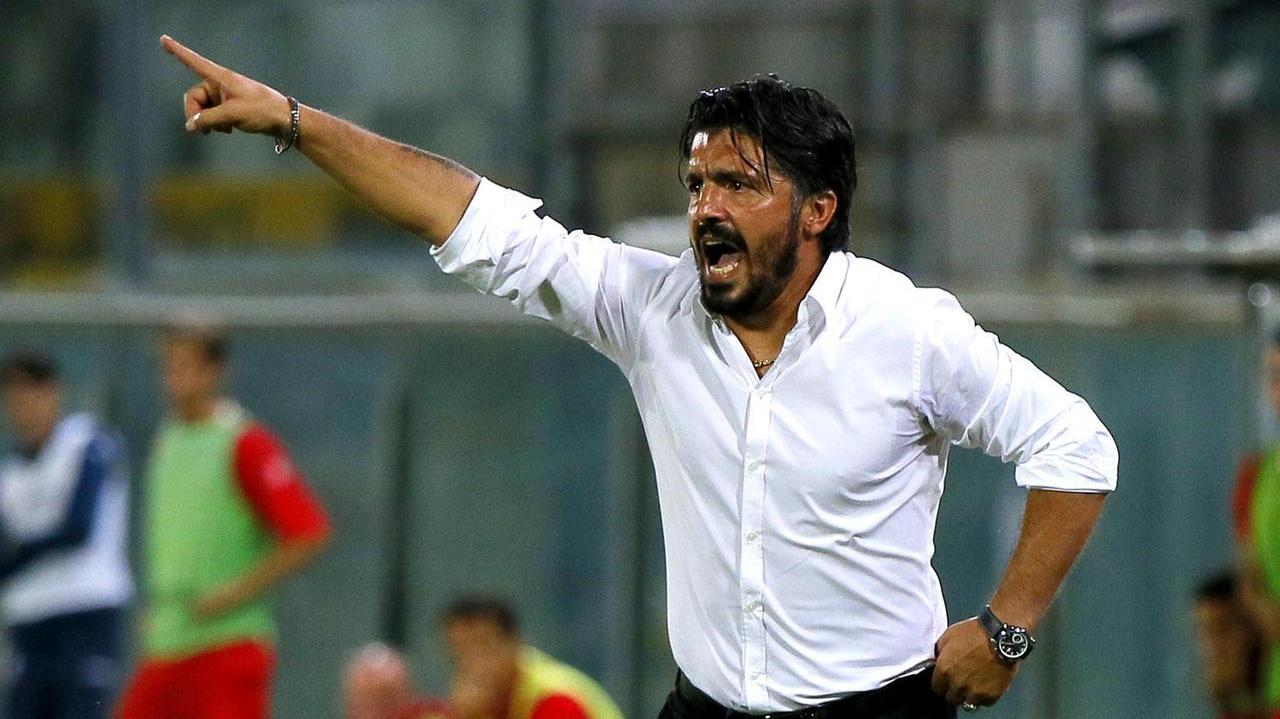 Rino Gattuso ai tempi del Pisa (foto archivio Muzzi 2015)