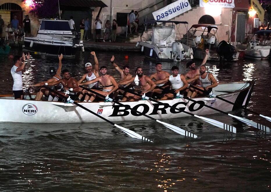 
	L'esultanza del Borgo dopo la vittoria (foto Stick)

