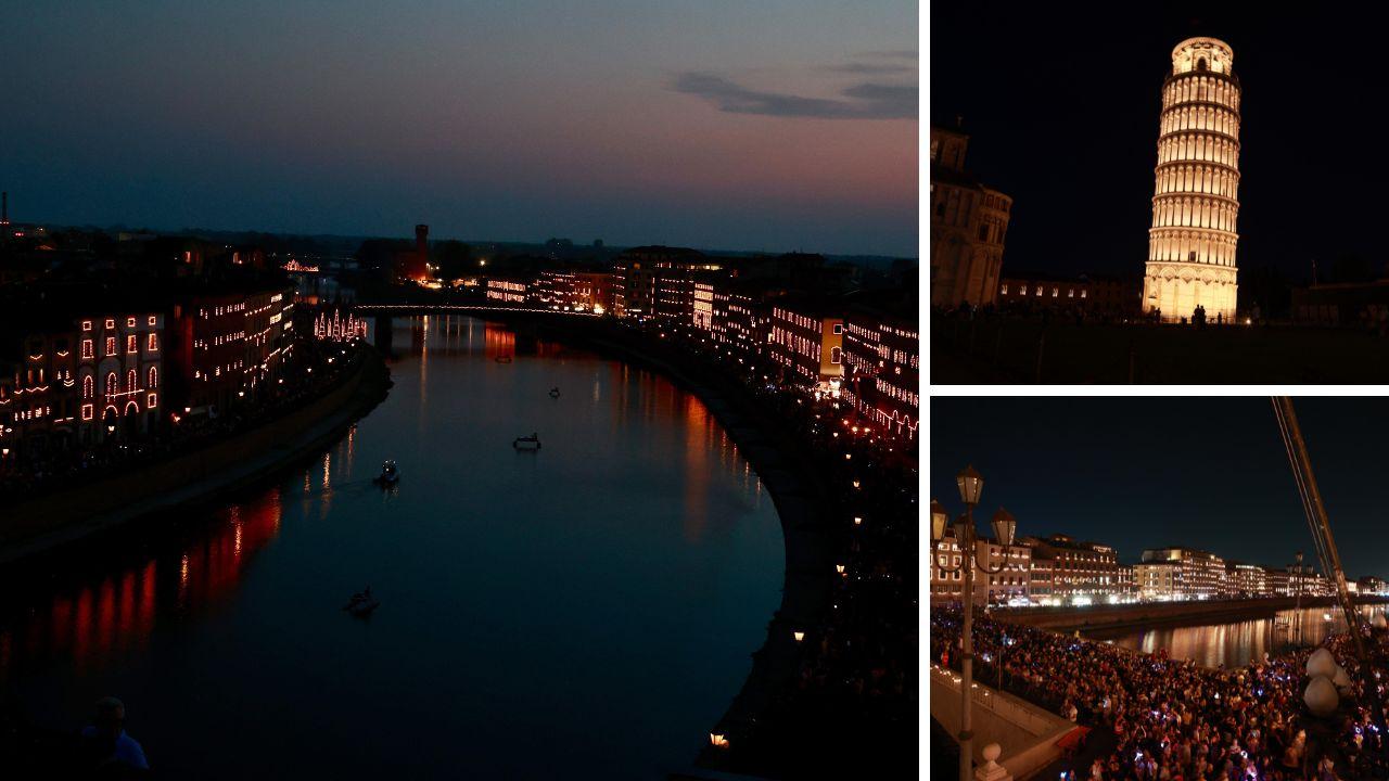 
	Luminara show: in migliaia a Pisa per lo spettacolo della citt&agrave; illuminata (foto Stick)

