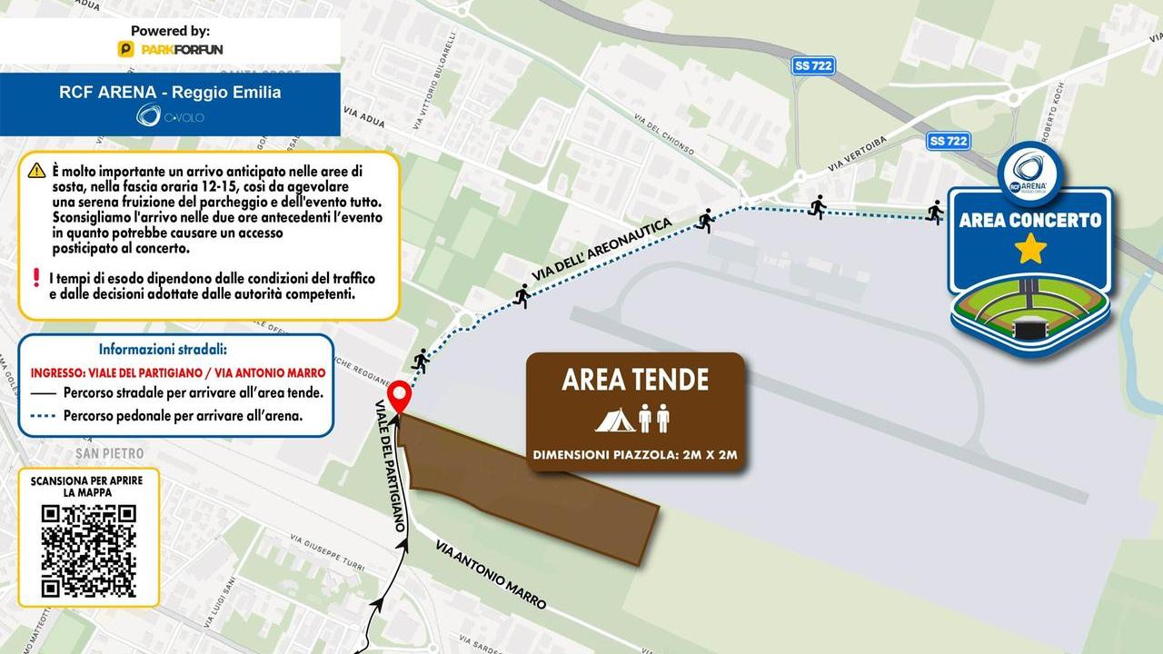 Concerto di Ligabue alla Rcf Arena. Area tende sold out: tutto quello che devi sapere se dormi al Campovolo