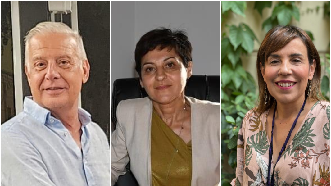 Da sinistra Piero Delogu, Maria Dolores Soddu e Gianfranca Nieddu
