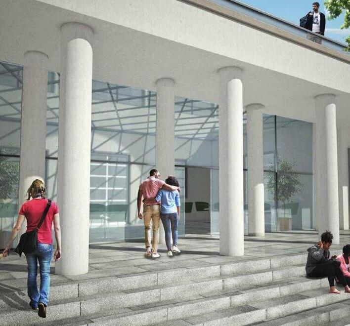 
	Il rendering dell'accesso alla "Ex Casa del fascio"

