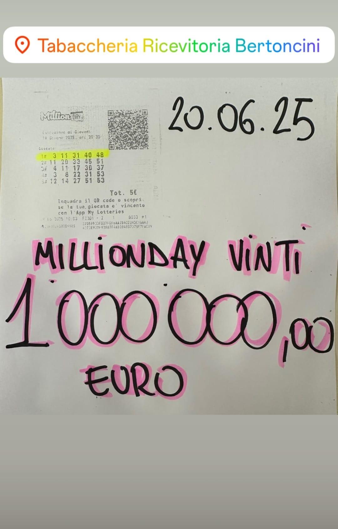 Castelnuovo, ancora una maxi-vincita: con una scheda vince un milione di euro