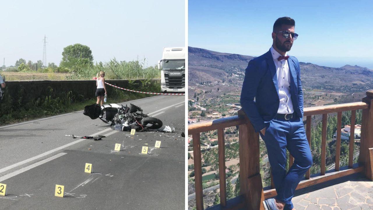 
	Il luogo dell'incidente (foto Paglianti) e la vittima Marco Riccomagno&nbsp;

