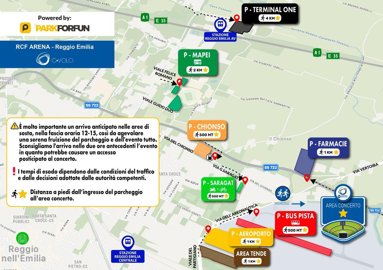 Il concerto di Ligabue al Campovolo: ecco come raggiungere la Rcf Arena