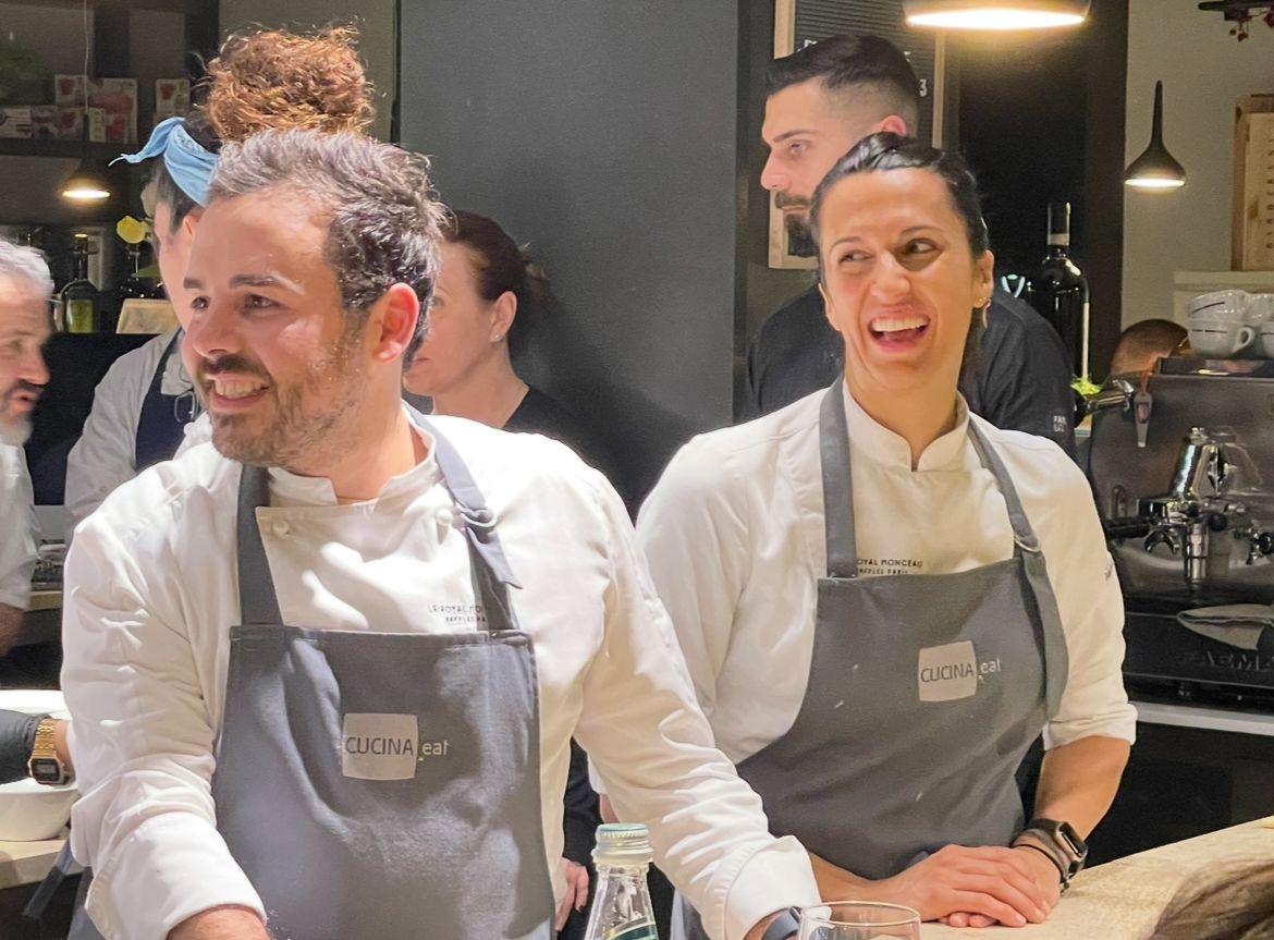 
	(Oliver Piras e Alessandra Del Favero del ristorante Il Capriccio, Parigi)

