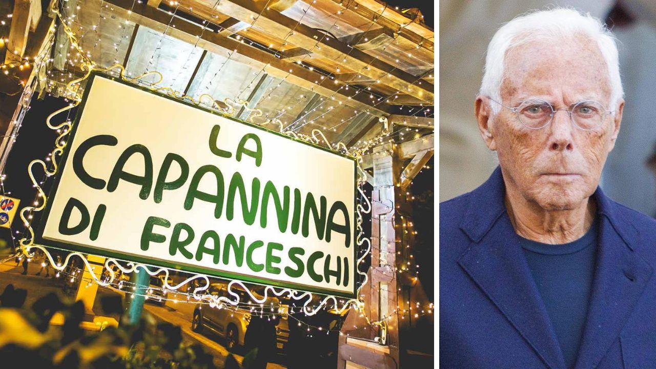 Giorgio Armani e l'insegna della Capannina