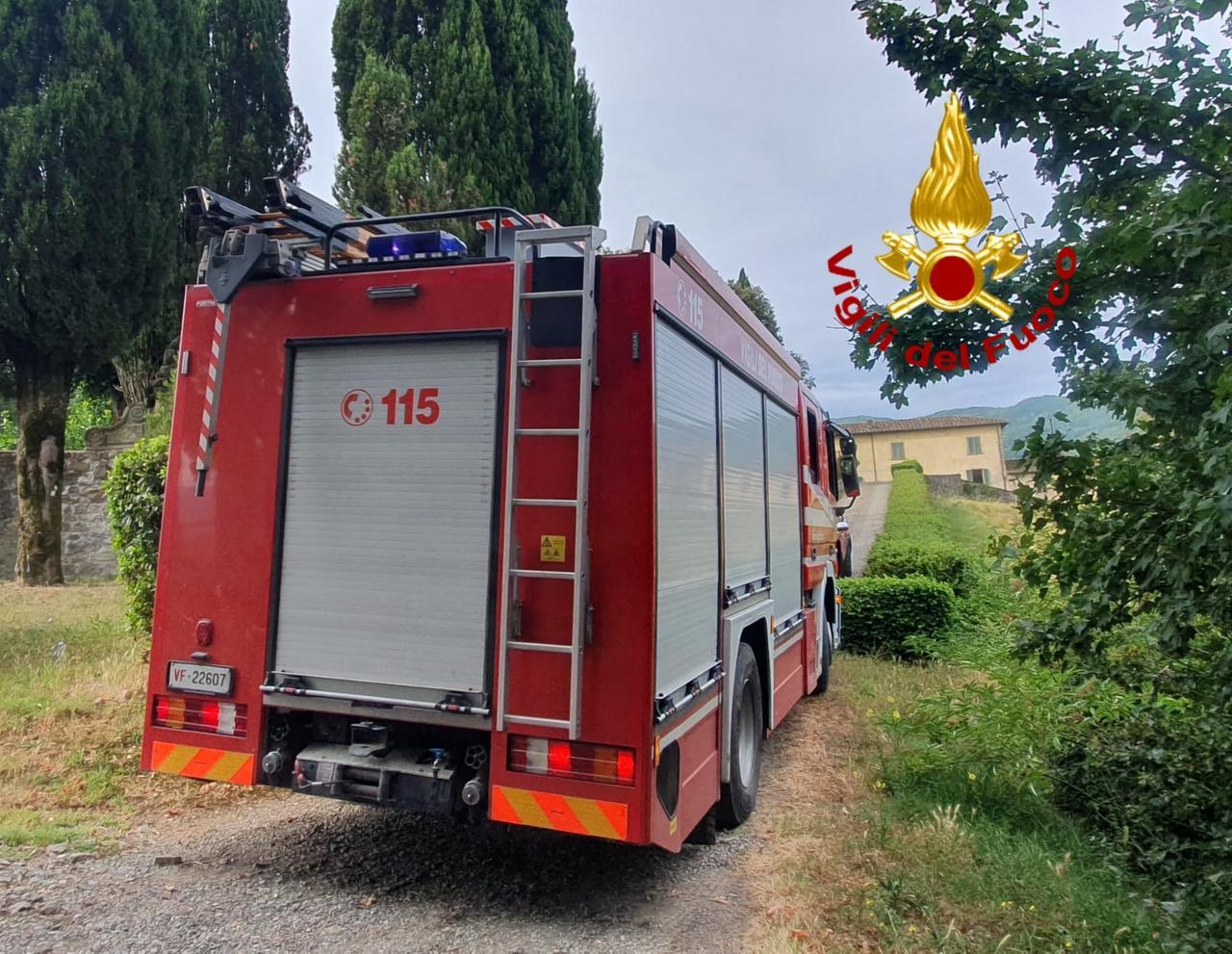 
	I vigili del fuoco sul luogo dell'incidente

