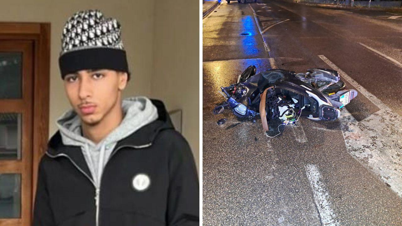 
	Raid e lo scooter che lo ha travolto a Pontedera (Foto Stick)

