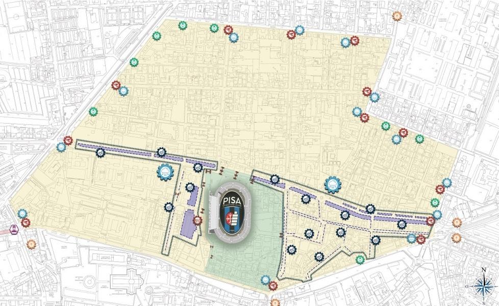 
	L&rsquo;area del quartiere di Porta a Lucca intorno all&rsquo;Arena Garibaldi dove si prevede di creare un&rsquo;area urbana a tempo accessibile solo da residenti oppure soggetti autorizzati

