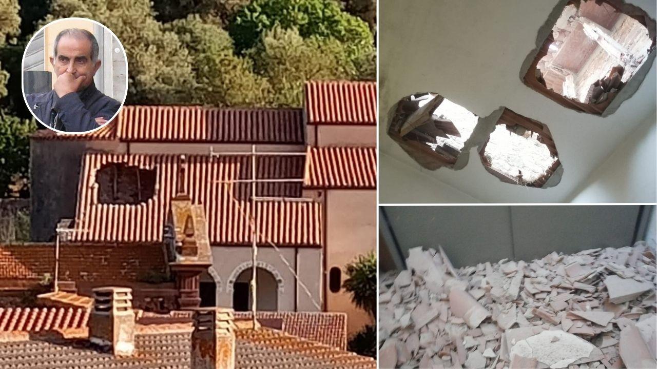 Crolla il tetto della sagrestia: tragedia sfiorata