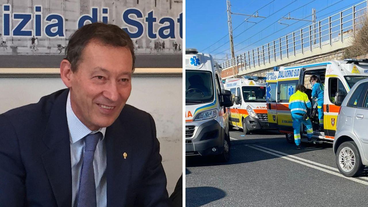 Paolo Rossi e ambulanze su Romito (foto d'archivio)