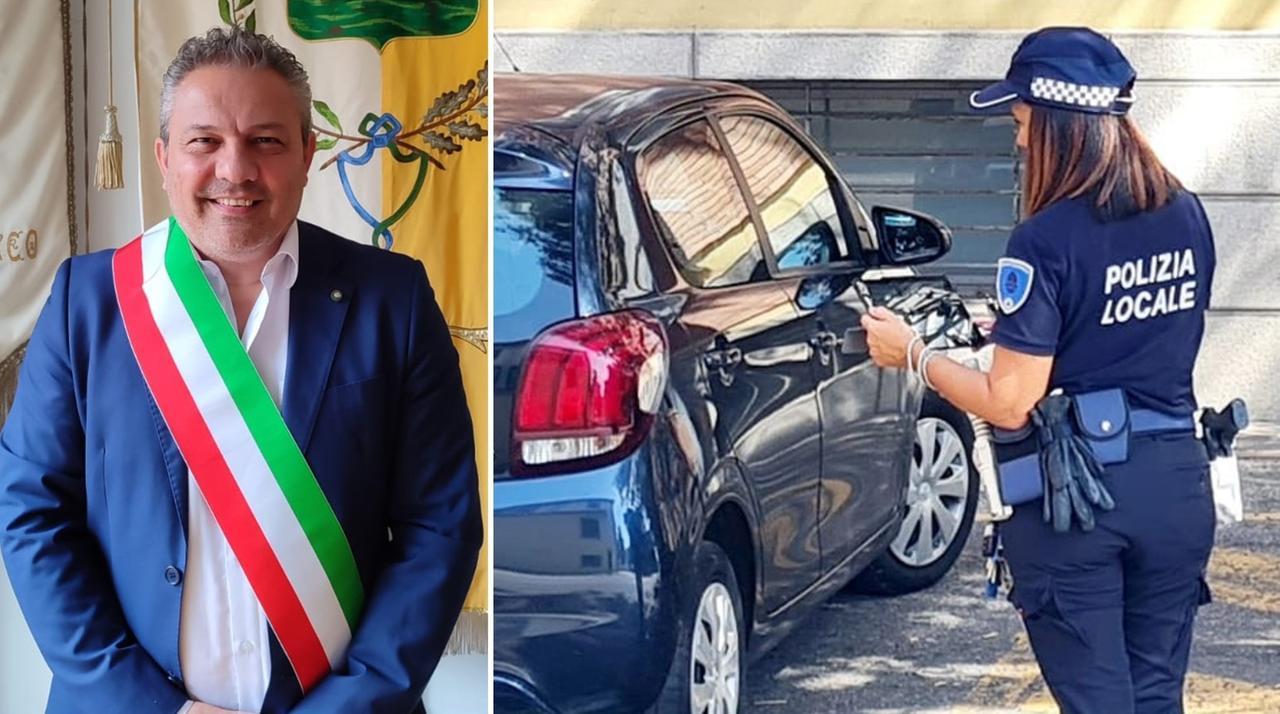 
	Il sindaco Gargano e un'agente della polizia locale

