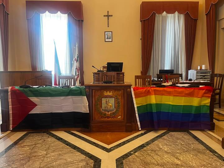 In consiglio comunale la bandiera della Palestina