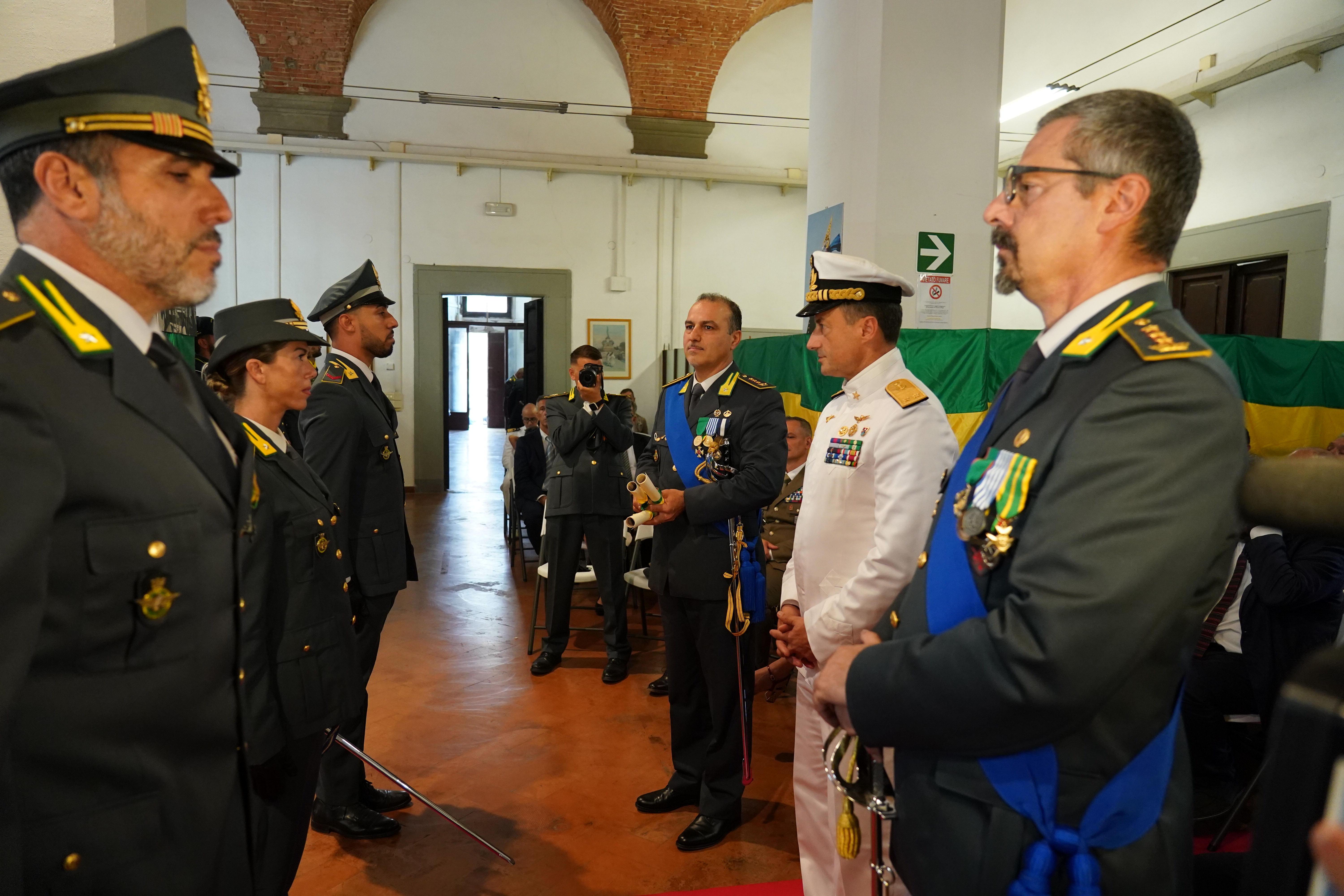 Un momento della festa della guardia di finanza (foto Stick)