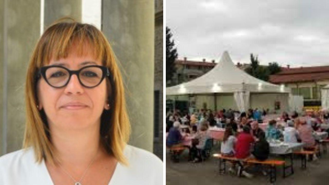 
	Monica Marina e un'immagine della Festa dell'Unit&agrave; a Borgunto

