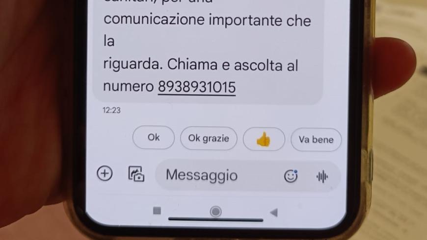 «Contattate i nostri uffici ASl» e la truffa telefonica è servita