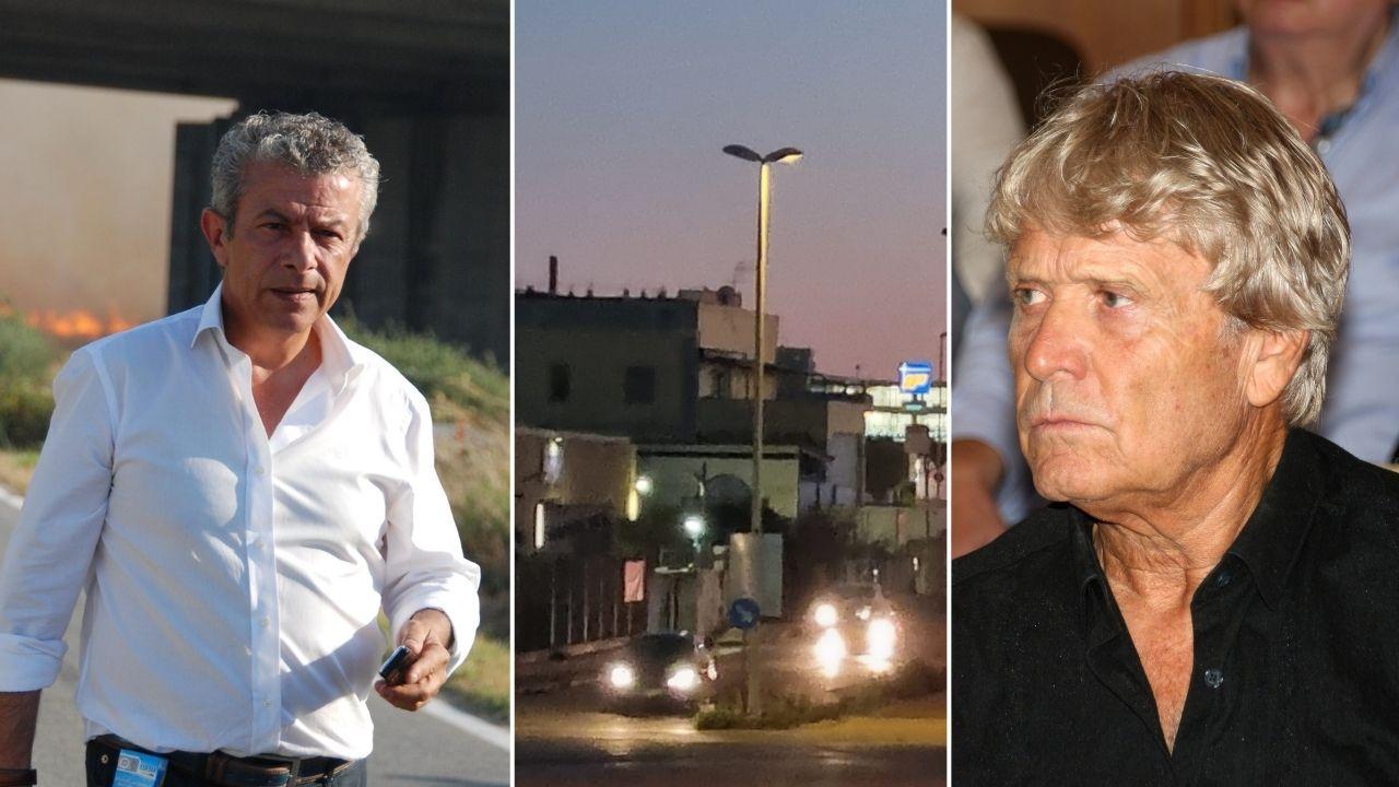 
	A sinistra Giancarlo Muntoni, a destra Giannetto Satta. Al centro una strada di Predda Niedda

