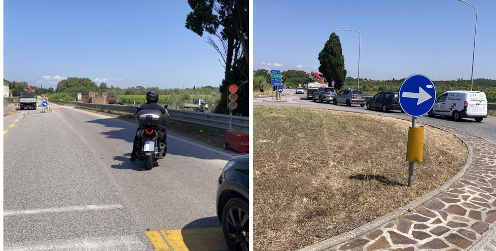 Rosignano, due ore per fare otto chilometri: «Togliere i cantieri nel weekend»<br>
