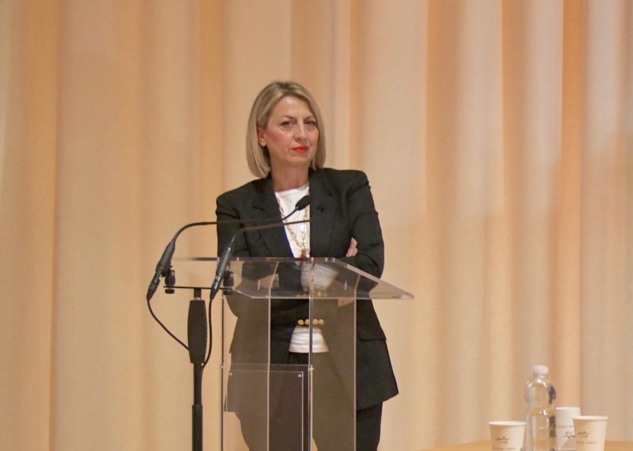 Marina Deledda direttrice della Cna Gallura durante la presentazione del Top 1000 Imprese Sardegna al museo di Olbia
