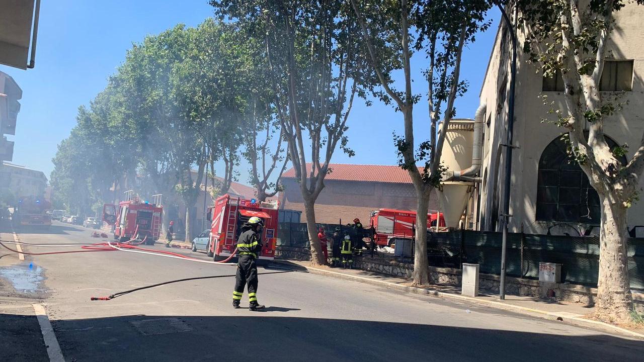 L'incendio a Grosseto