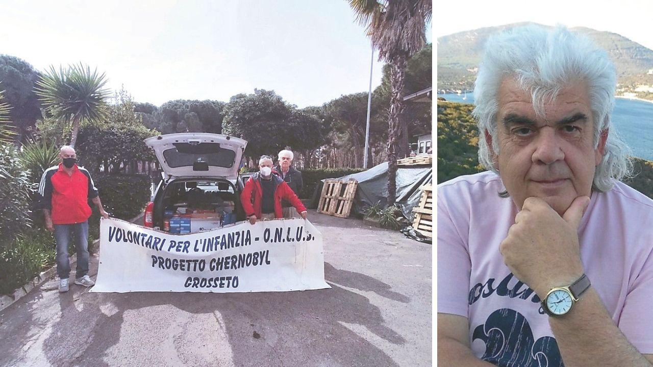 Paolo Diciotti anche insieme ad alcuni volontari della sua associazione “Volontari per l’infanzia Progetto Chernobyl”
